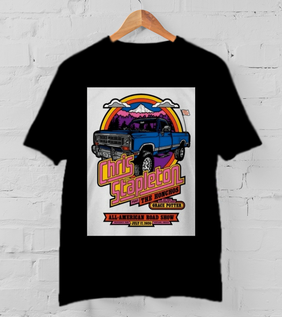 Chris Stapleton Feat The Honchos Grace Potter All American Road Show Providence Park Portland Oregon July 17 2026 T-Shirt