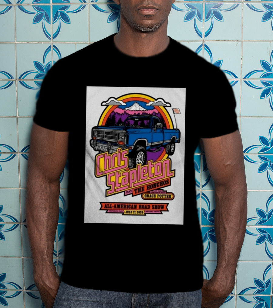 Chris Stapleton Feat The Honchos Grace Potter All American Road Show Providence Park Portland Oregon July 17 2026 T-Shirt