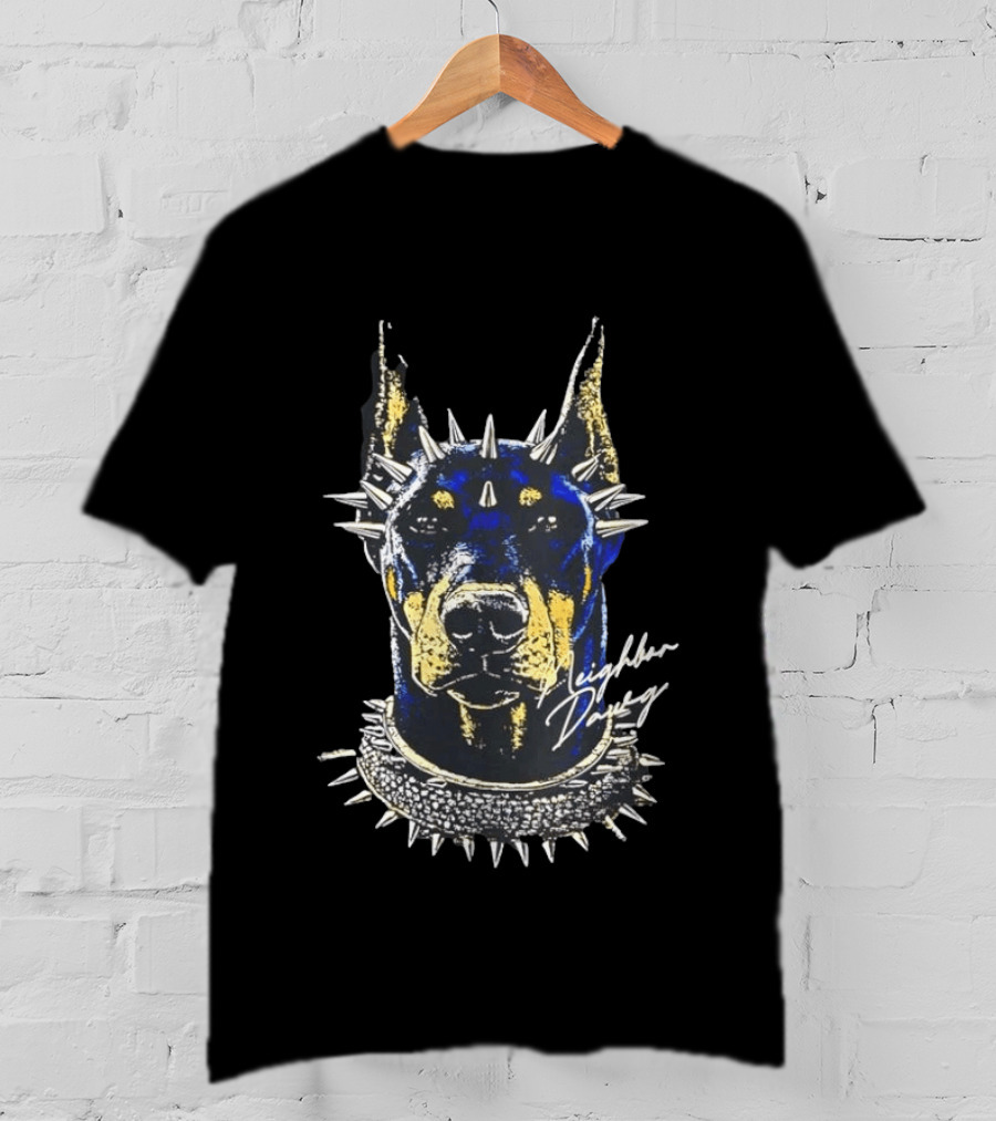 Neighbor Dawg Doberman Pinscher Spiked Collar T-Shirt