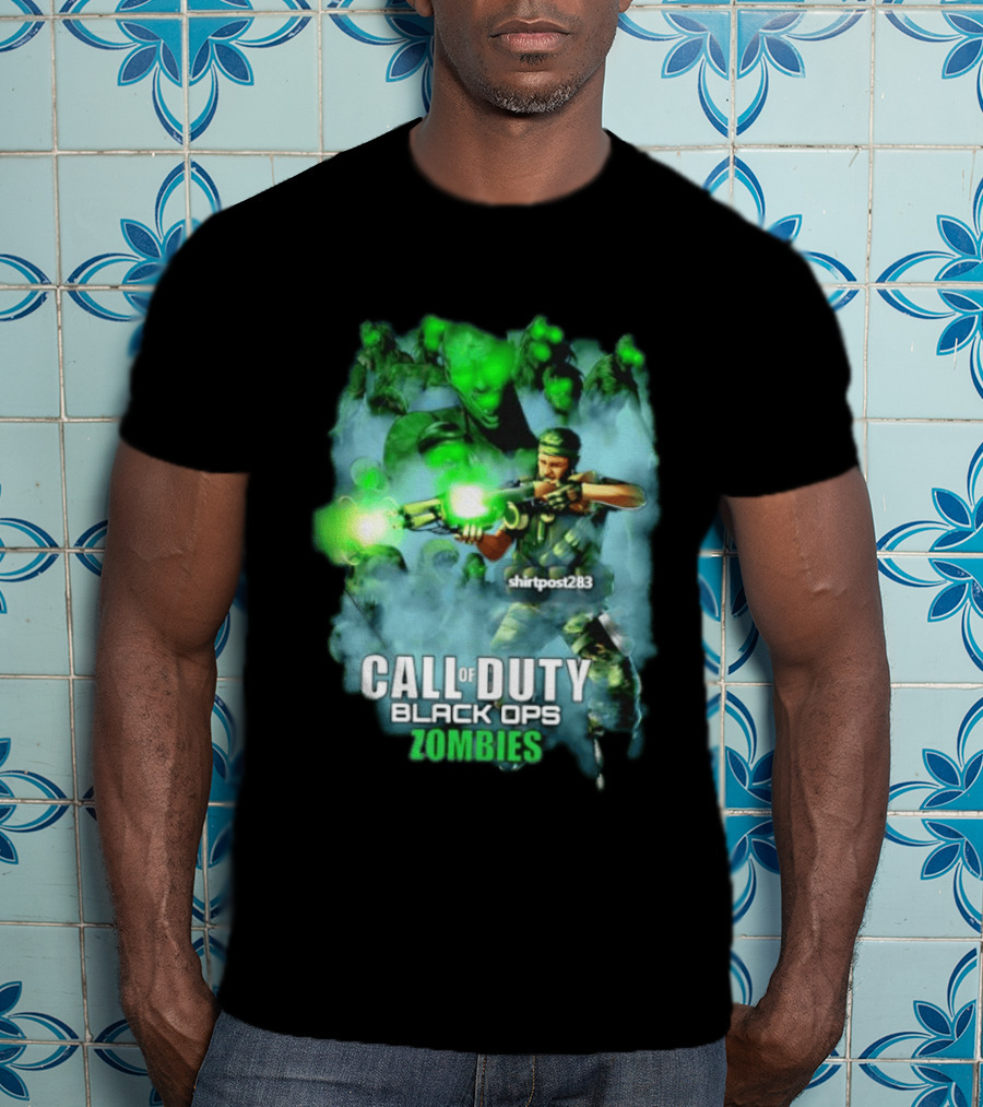 Call Of Duty Black Ops Zombies Tank Dempsey Battle Scene T-Shirt