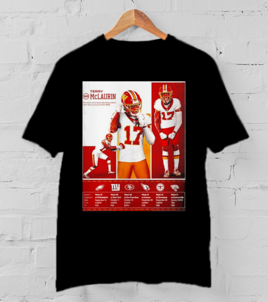 Terry McLaurin Washington Commanders 2026 Schedule NFL Football 17 Jersey Fan Gear T-Shirt