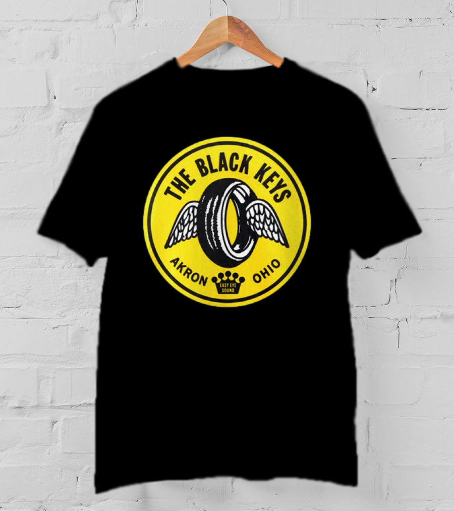 The Black Keys Easy Eye Sound Akron Ohio Winged Tire T-Shirt