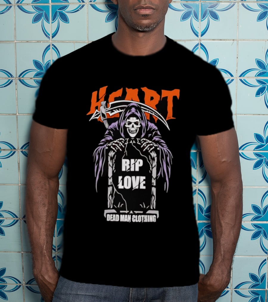 Heart Rip Love Grim Reaper Dead Man Clothing T-Shirt
