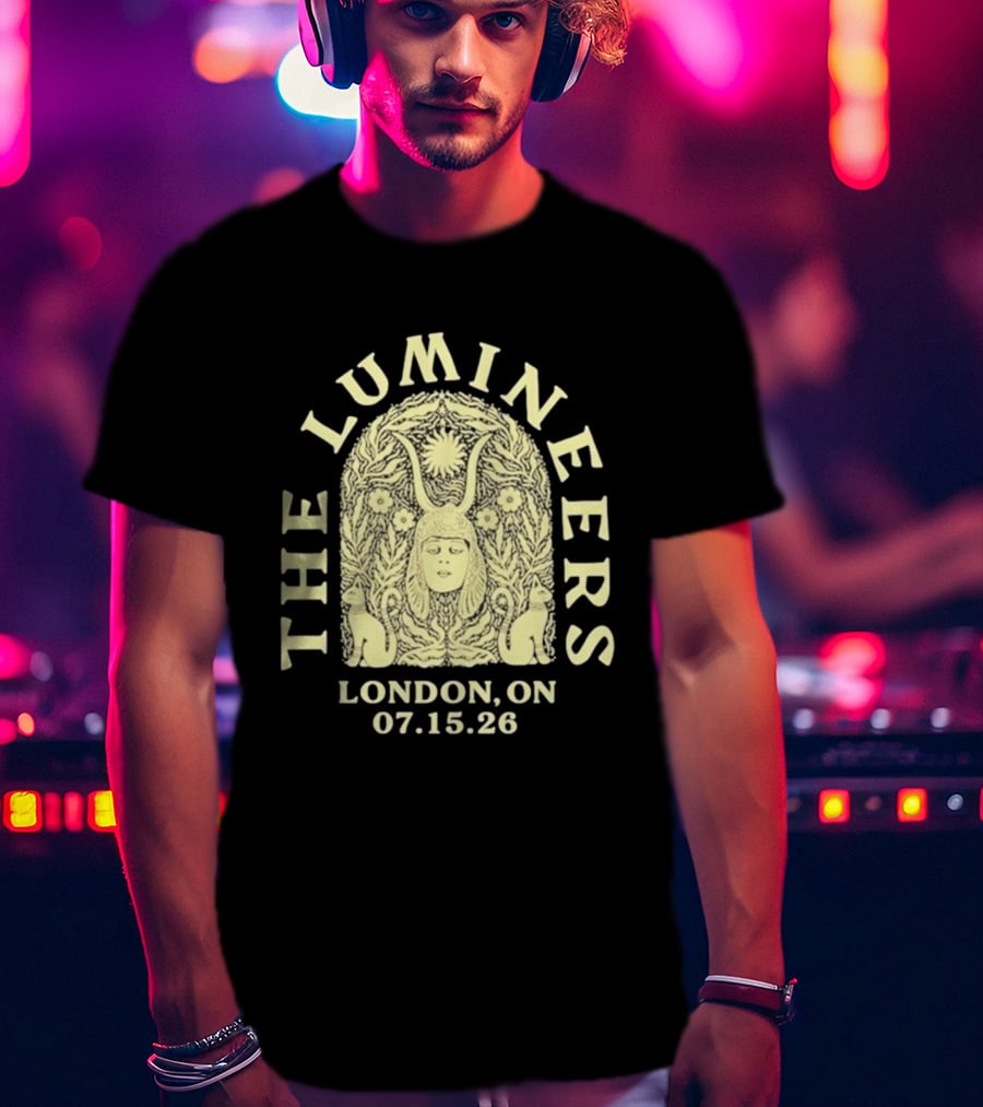 The Lumineers London ON 07.15.26 Concert Event Art Floral Motif T-Shirt