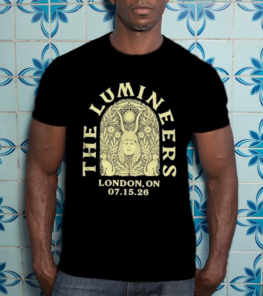 The Lumineers London ON 07.15.26 Concert Event Art Floral Motif T-Shirt