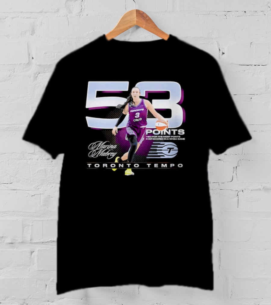 Toronto Tempo Marina Mabrey 53 Points Basketball T-Shirt