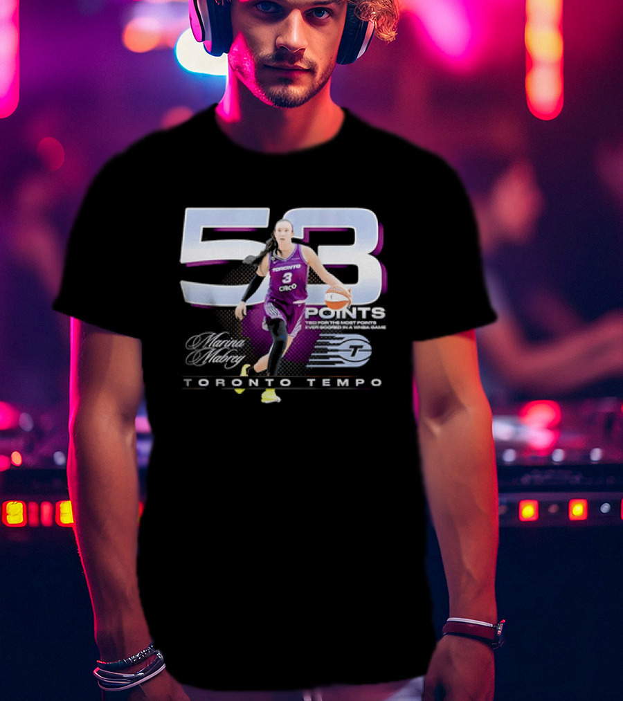 Toronto Tempo Marina Mabrey 53 Points Basketball T-Shirt