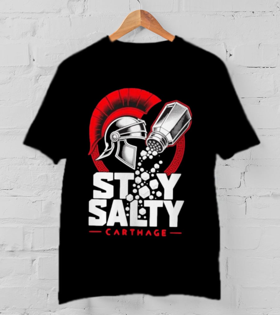 Stay Salty Carthage Roman Republic Rome Punic Wars Greek Helmet Salt Shaker T-Shirt