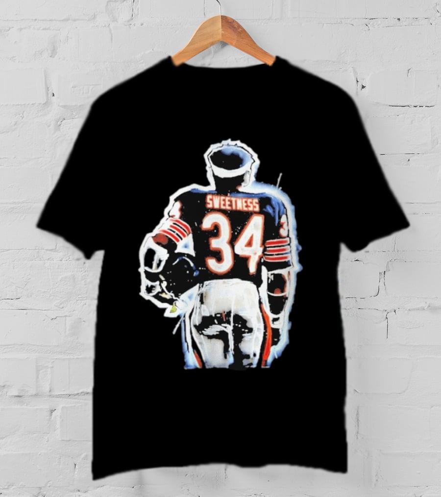 Walter Payton Sweetness 34 Chicago Bears Football Jersey Player T-Shirt