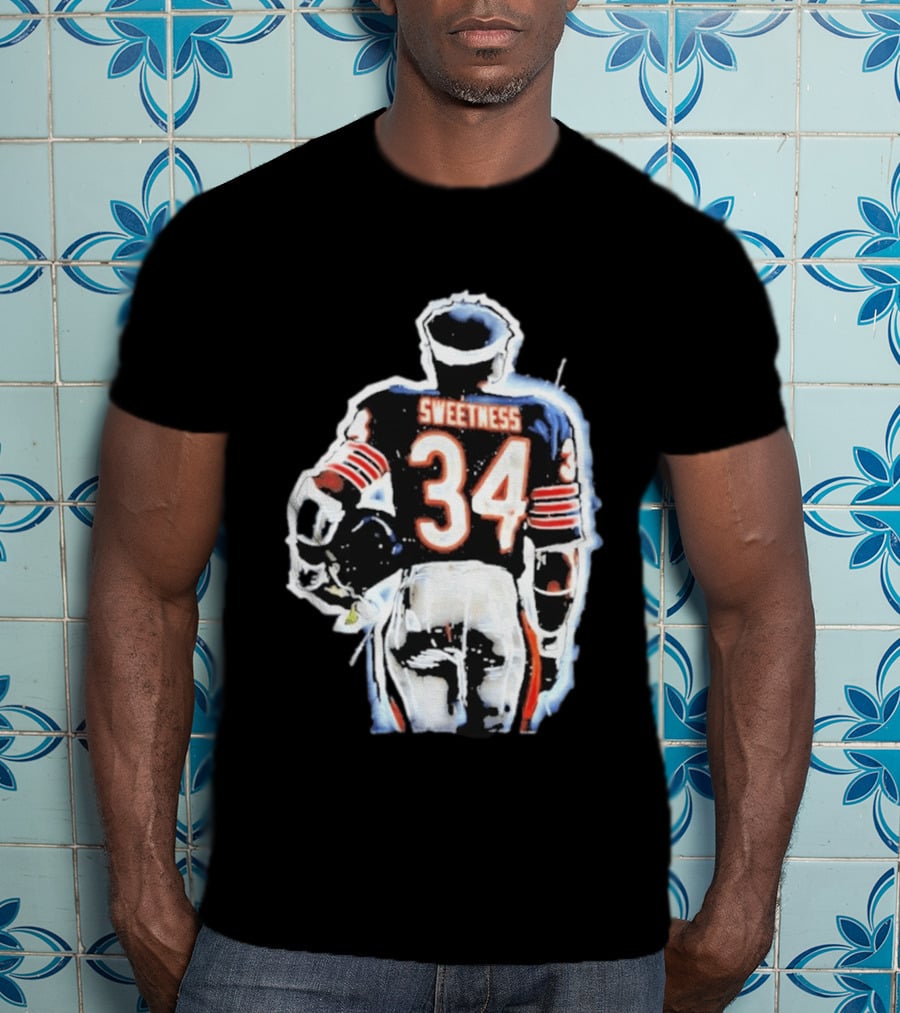 Walter Payton Sweetness 34 Chicago Bears Football Jersey Player T-Shirt