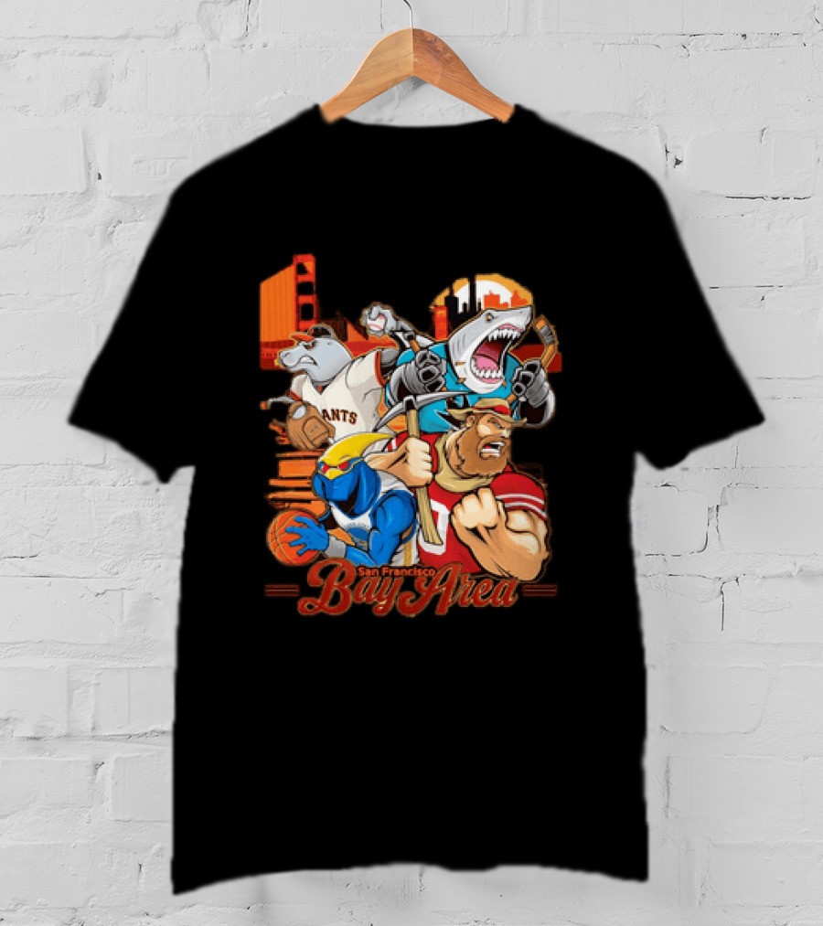 San Francisco Bay Area Giants Sharks Warriors 49ers Sports Collage T-Shirt