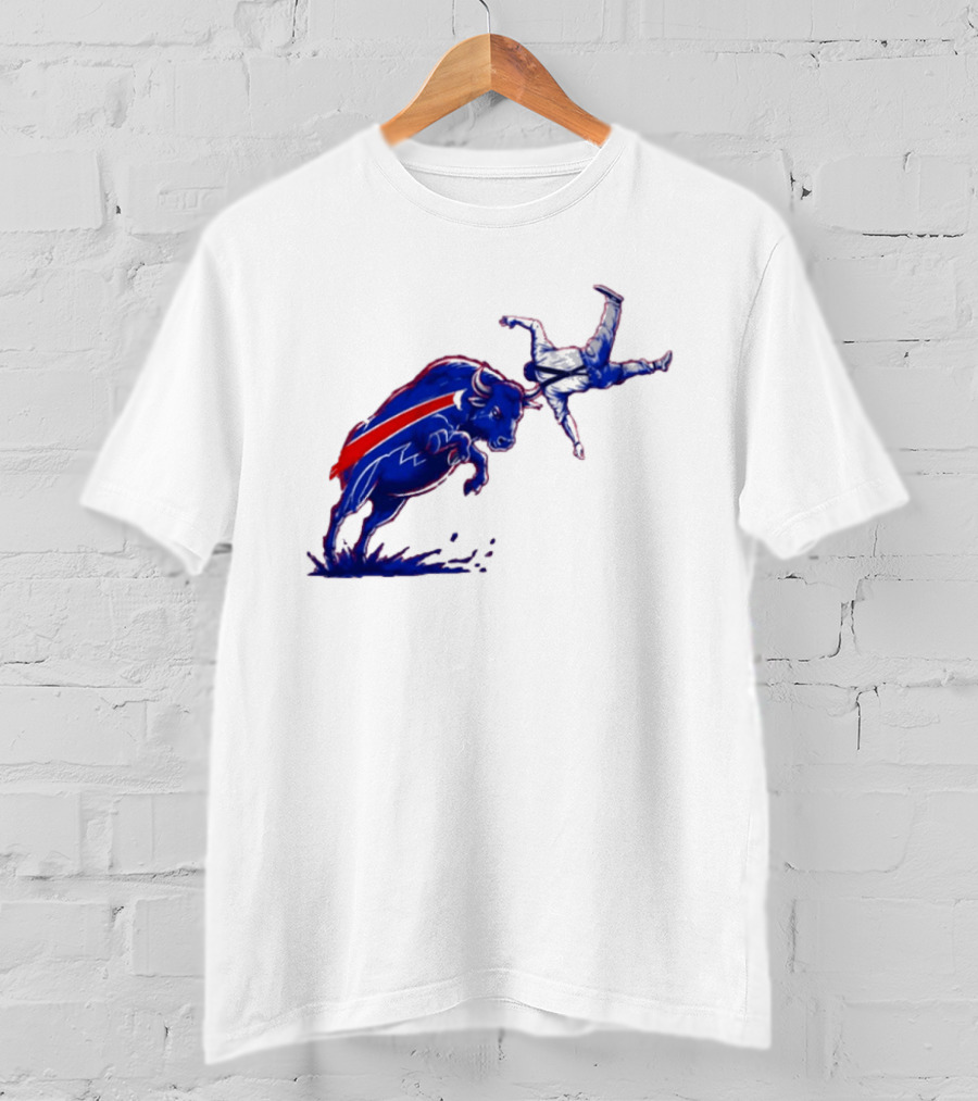 Buffalo Bills 2026 Bold Charging Buffalo Icon With Red Streak T-Shirt