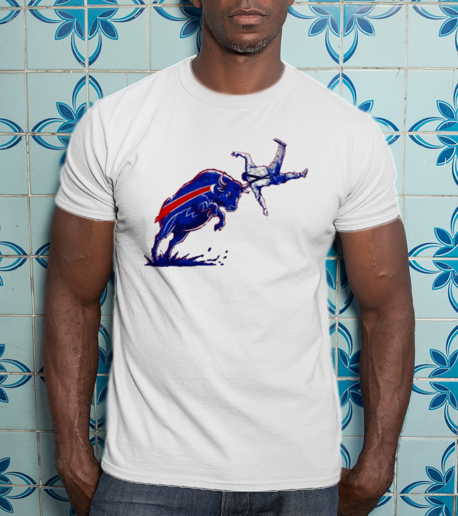 Buffalo Bills 2026 Bold Charging Buffalo Icon With Red Streak T-Shirt