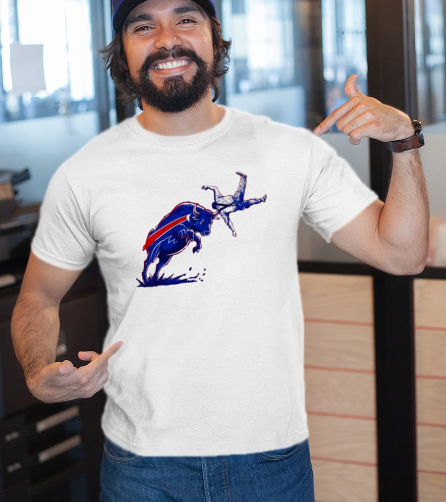 Buffalo Bills 2026 Bold Charging Buffalo Icon With Red Streak T-Shirt