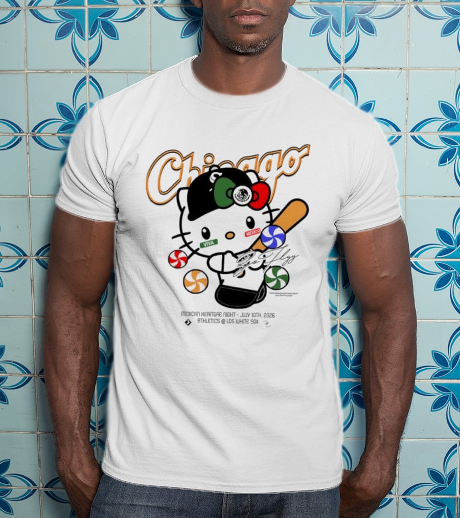Hello Kitty Chicago White Sox Mexican Heritage Night July 10 2026 Athletics Los White Sox T-Shirt