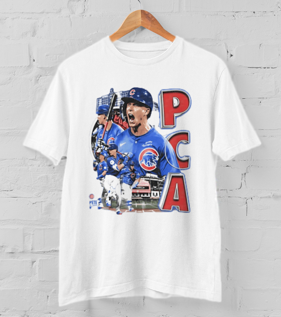 PCA Pete Crow Armstrong Chicago Cubs Baseball Collage T-Shirt