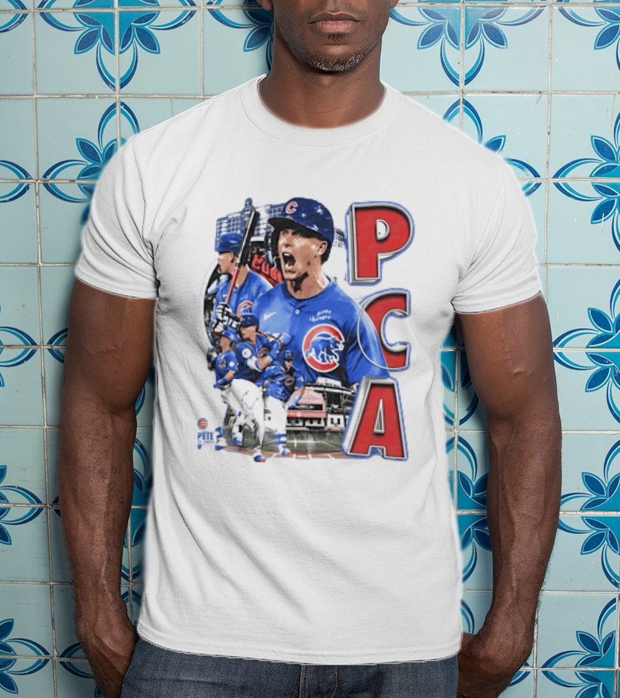 PCA Pete Crow Armstrong Chicago Cubs Baseball Collage T-Shirt