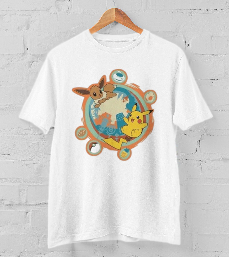 Pokémon 10 Year Anniversary 2026 Pikachu Eevee Celebration T-Shirt