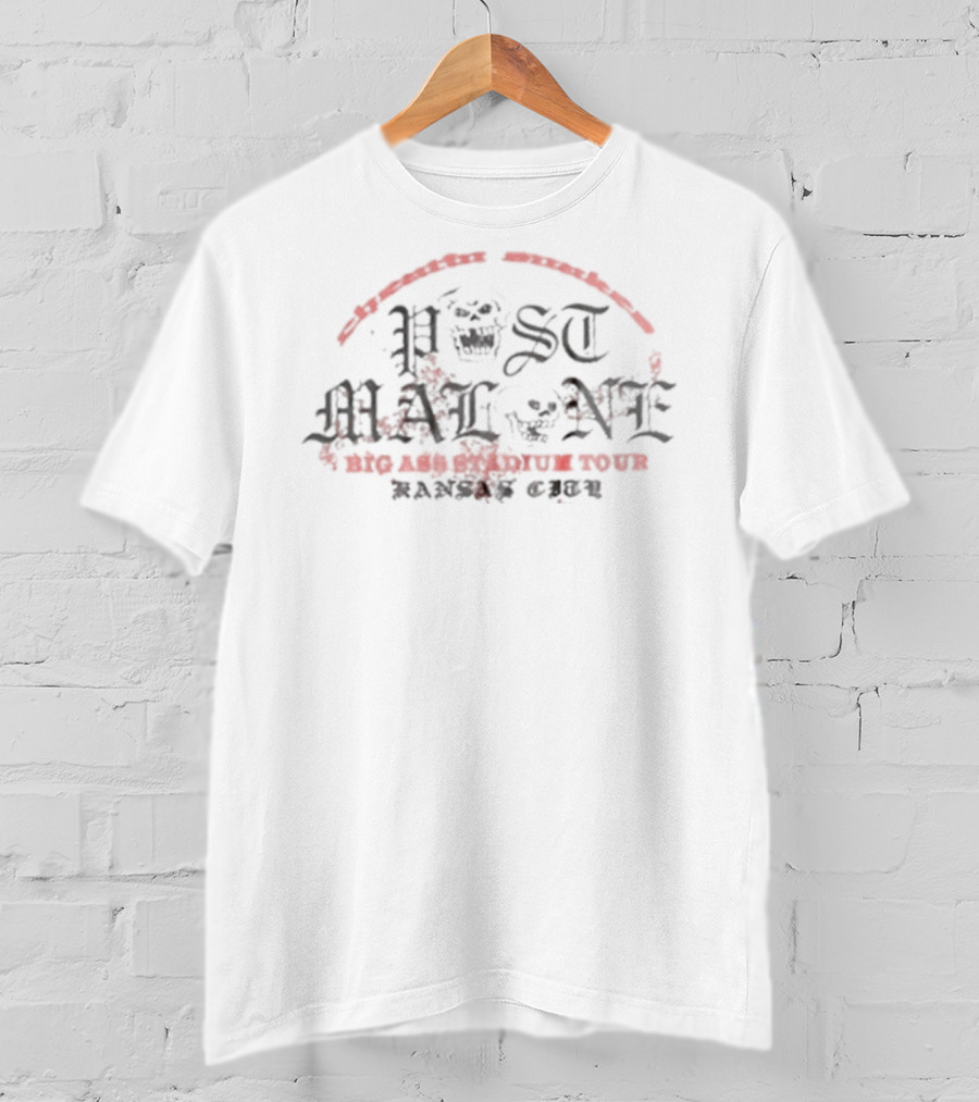 Post Malone Kansas City Missouri Big Ass Stadium Tour Kauffman Stadium 2026 T-Shirt