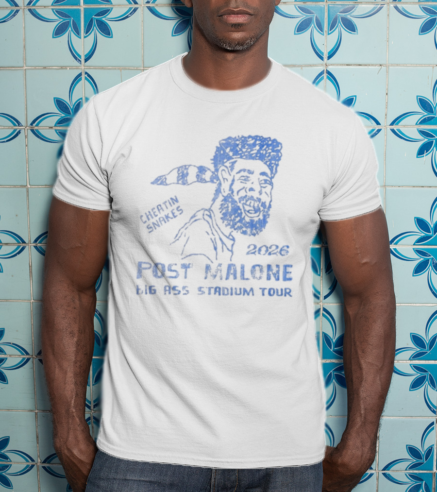 Post Malone Cheatin Snakes 2023 Big Ass Stadium Tour T-Shirt