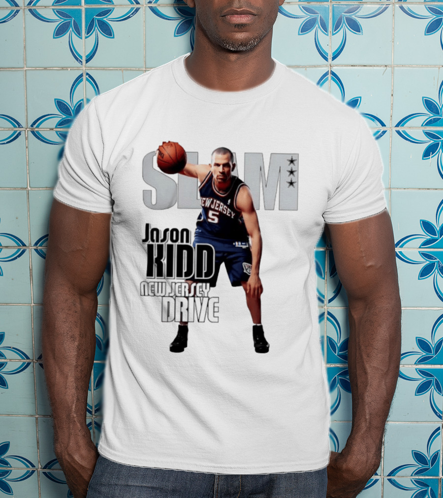 SLAM Magazine Jason Kidd New Jersey Drive Nets Basketball T-Shirt