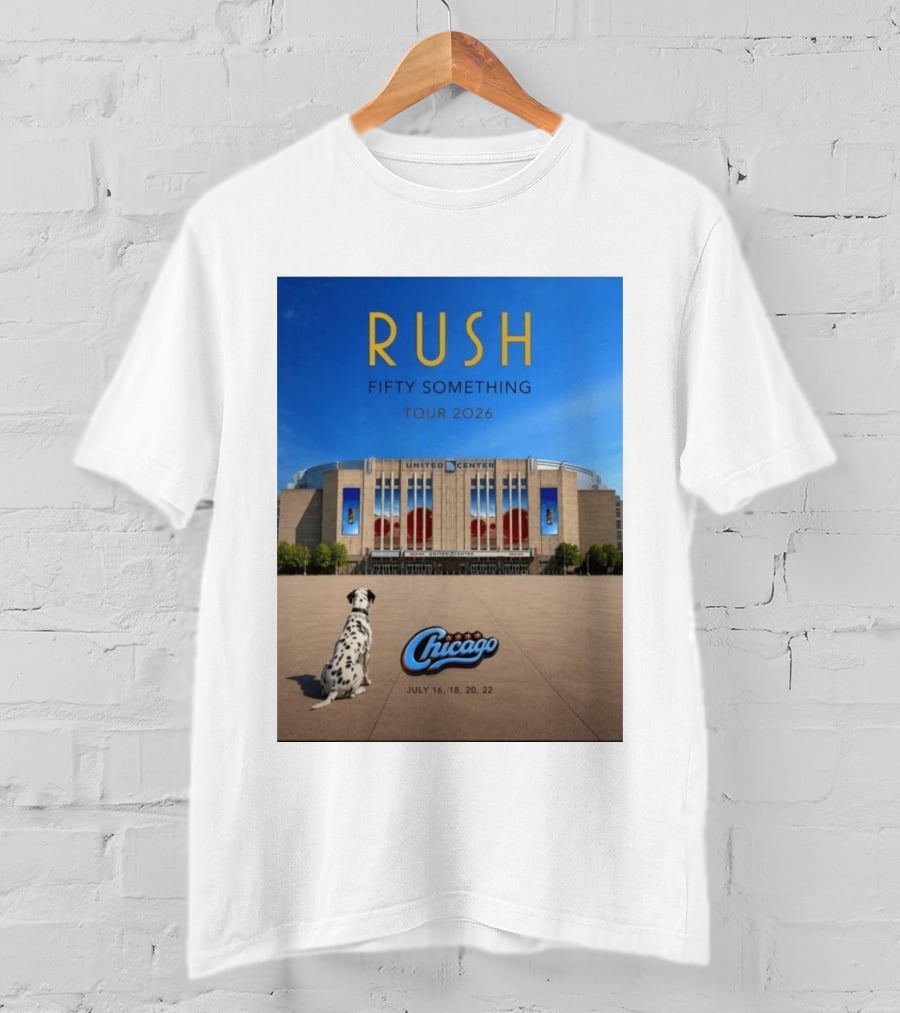 Rush Fifty Something Tour 2026 Chicago United Center July 16 18 20 22 Event T-Shirt