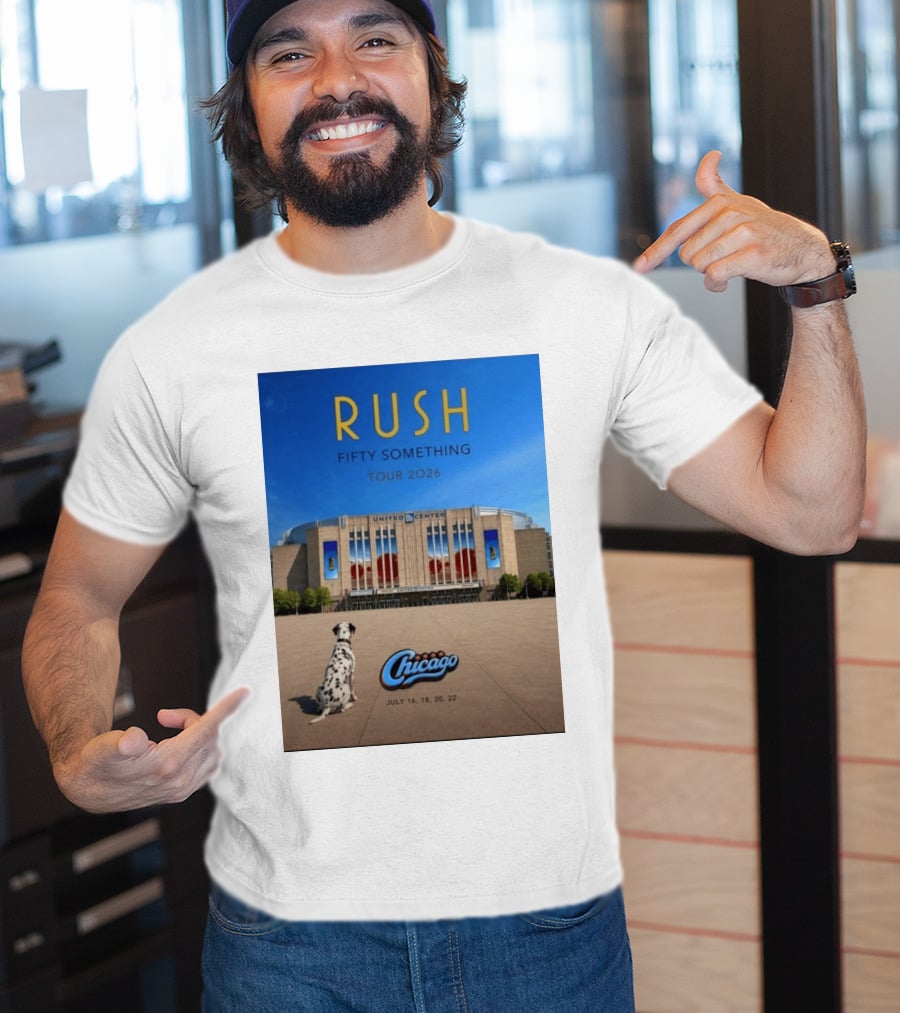 Rush Fifty Something Tour 2026 Chicago United Center July 16 18 20 22 Event T-Shirt