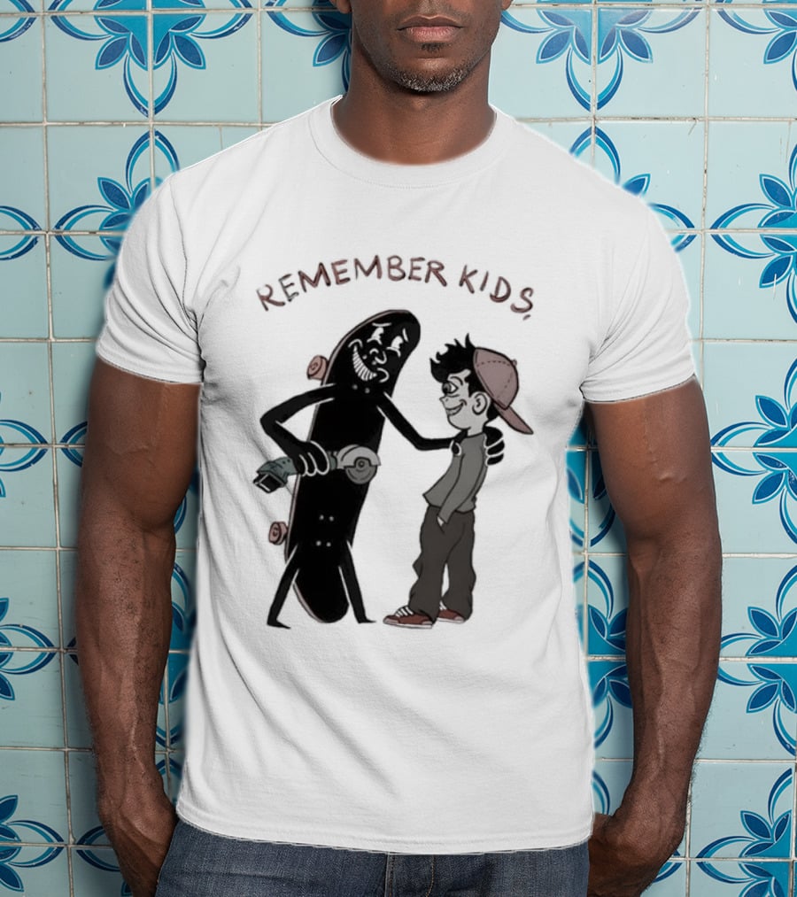 Remember Kids Skateboard Flock Two Pounds Copper Gold T-Shirt