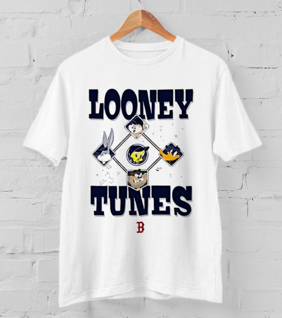 Looney Tunes Characters Boston Red Sox Collaboration T-Shirt