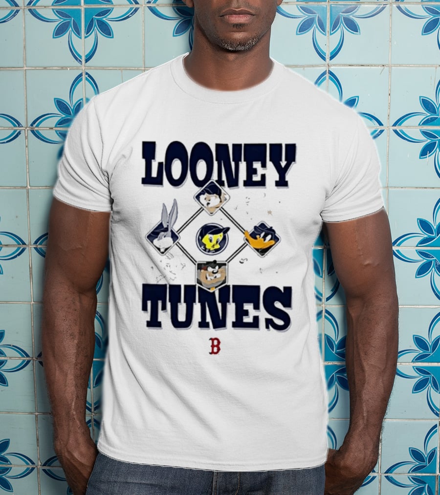 Looney Tunes Characters Boston Red Sox Collaboration T-Shirt