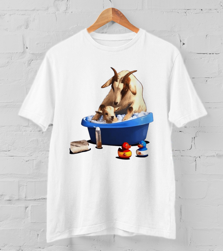 Spain Argentina Rubber Duckies Goat Bath Fun Time T-Shirt