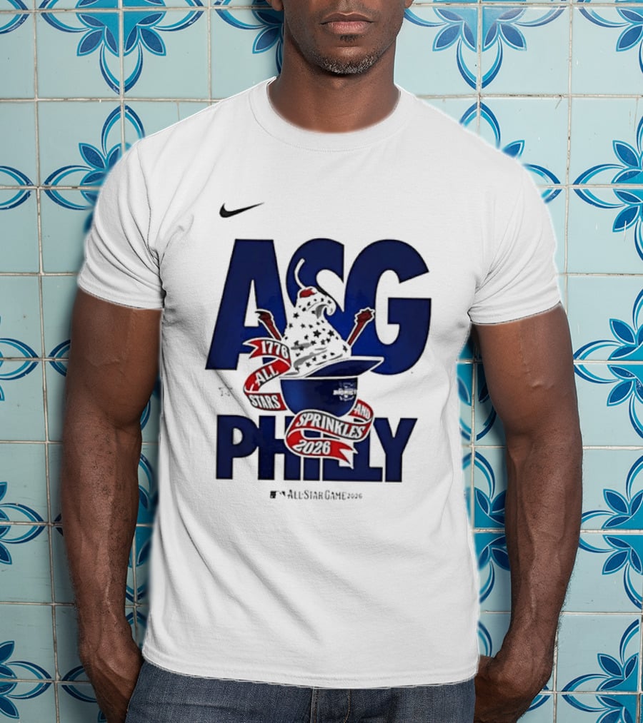 Nike MLB ASG Philly All Star Game 2026 1776 Theme Sprinkles T-Shirt