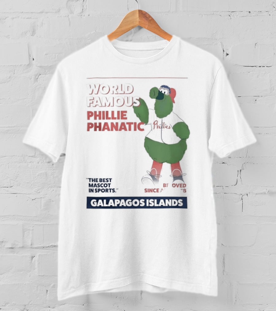 World Famous Phillie Phanatic Galapagos Islands April 1978 Phillies T-Shirt