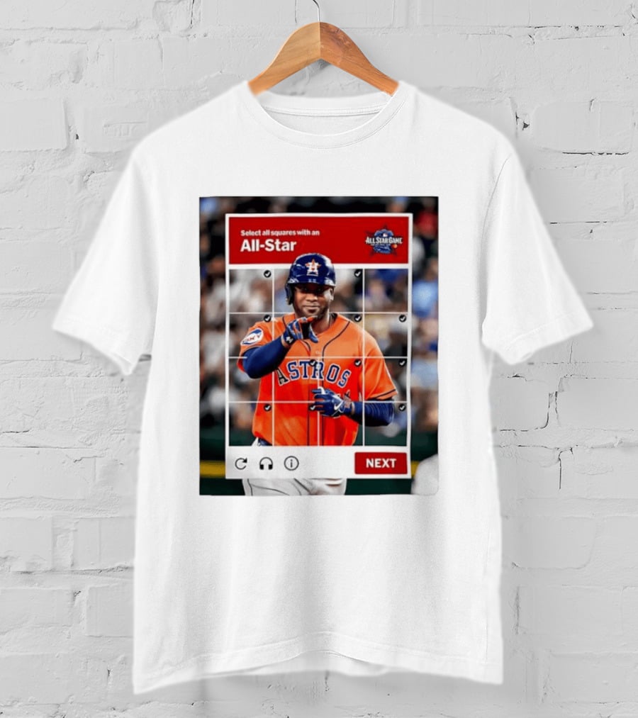 Yordan Alvarez Houston Astros Select All Squares All Star Captcha Meme T-Shirt
