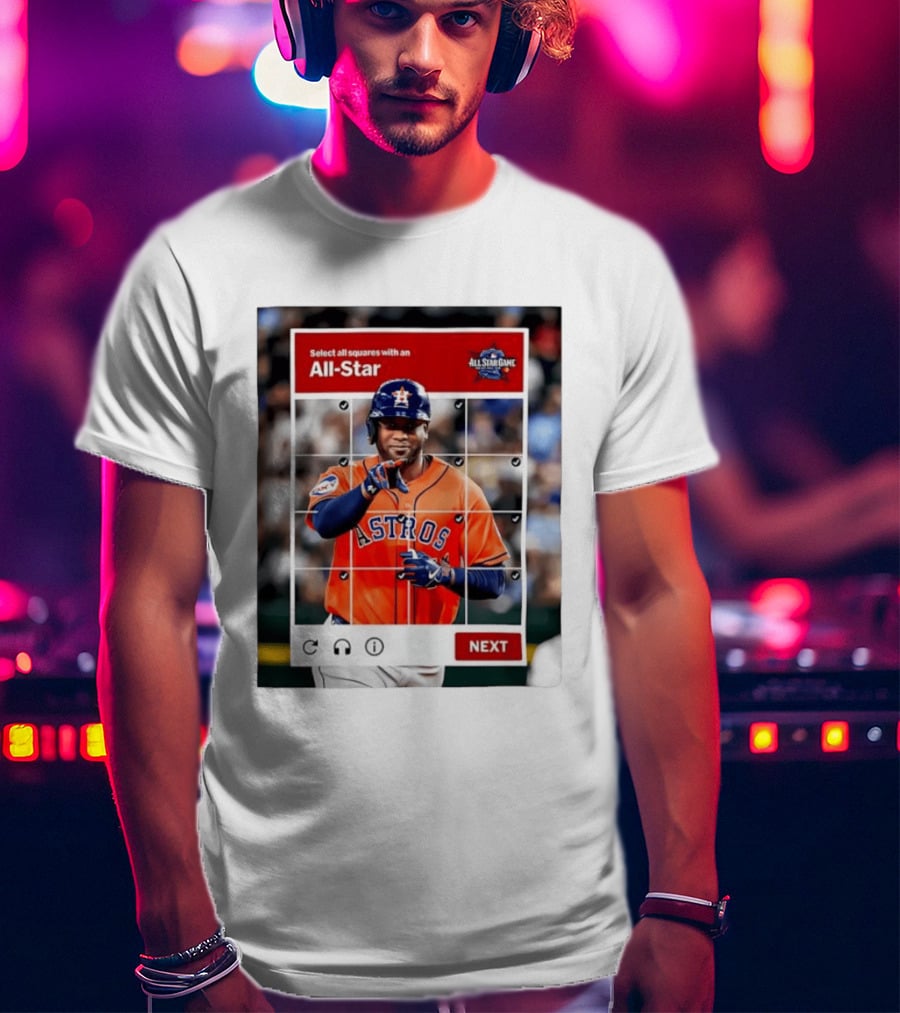 Yordan Alvarez Houston Astros Select All Squares All Star Captcha Meme T-Shirt