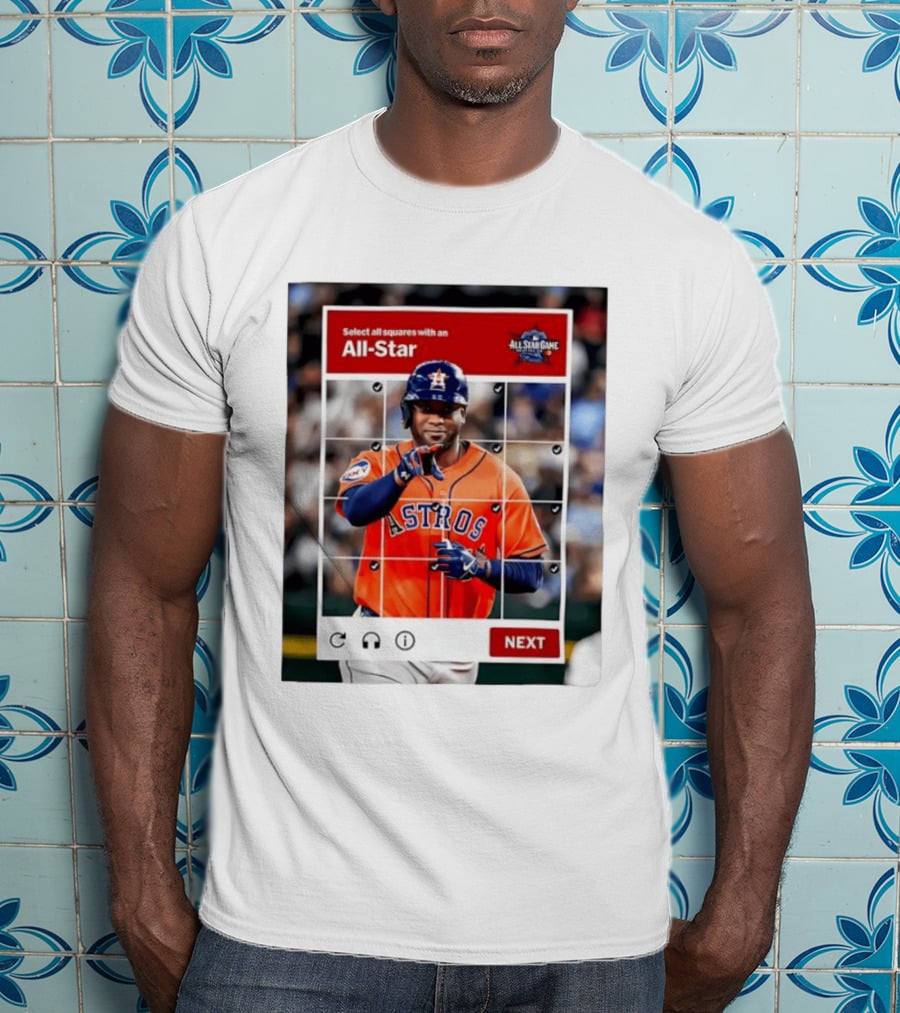 Yordan Alvarez Houston Astros Select All Squares All Star Captcha Meme T-Shirt