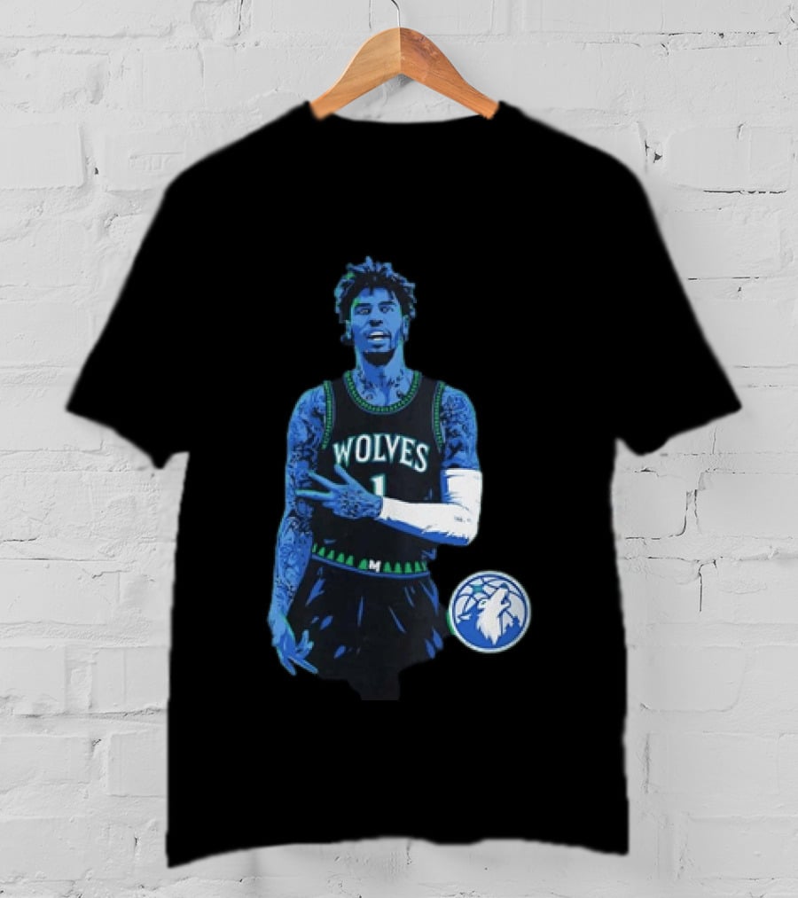 Anthony Edwards Wolves 1 Minnesota Timberwolves Basketball T-Shirt