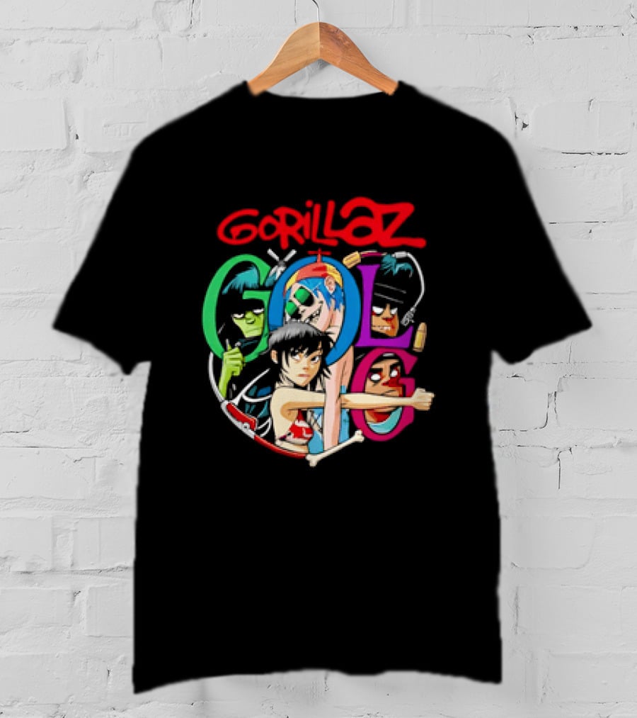 Gorillaz Virtual Rock Band Cartoon Characters T-Shirt