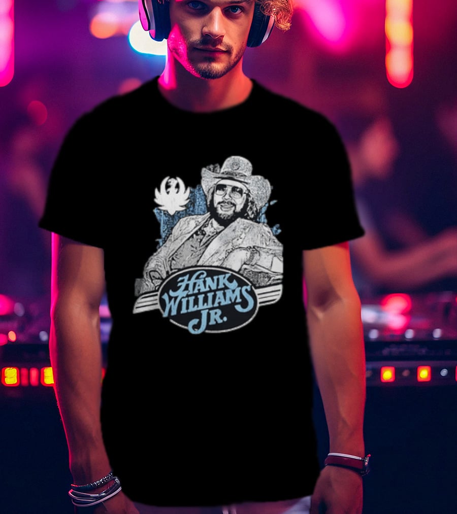 Hank Williams Jr 90s Anniversary Iconic Cowboy T-Shirt