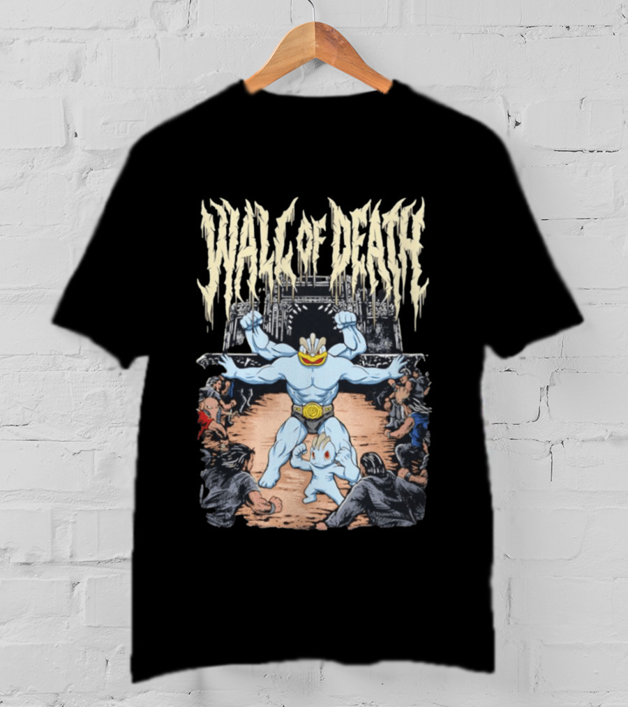 Pokemon Machamp Wall Of Death Heavy Metal Concert Battle T-Shirt