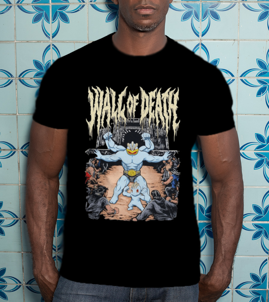 Pokemon Machamp Wall Of Death Heavy Metal Concert Battle T-Shirt