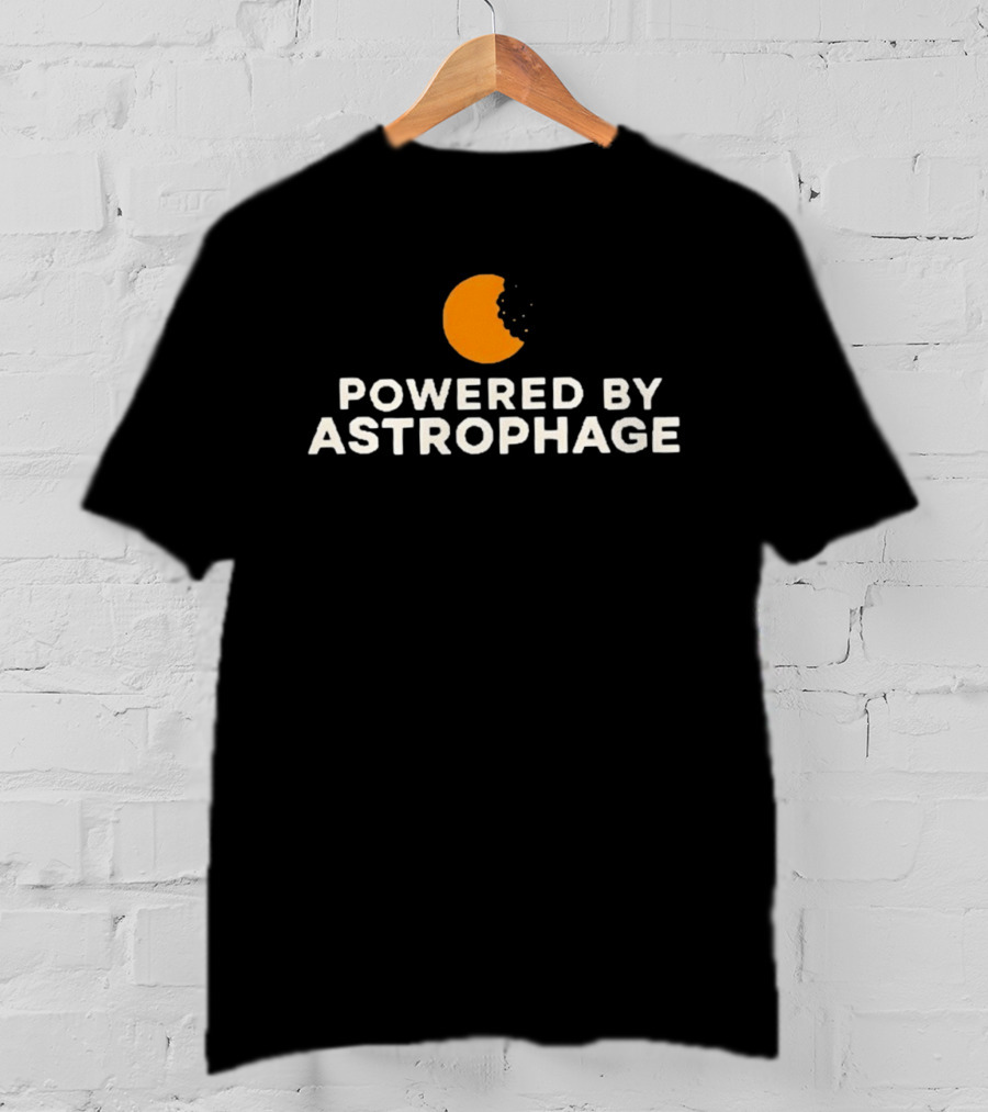 Powered By Astrophage Orange Planet Bite T-Shirt
