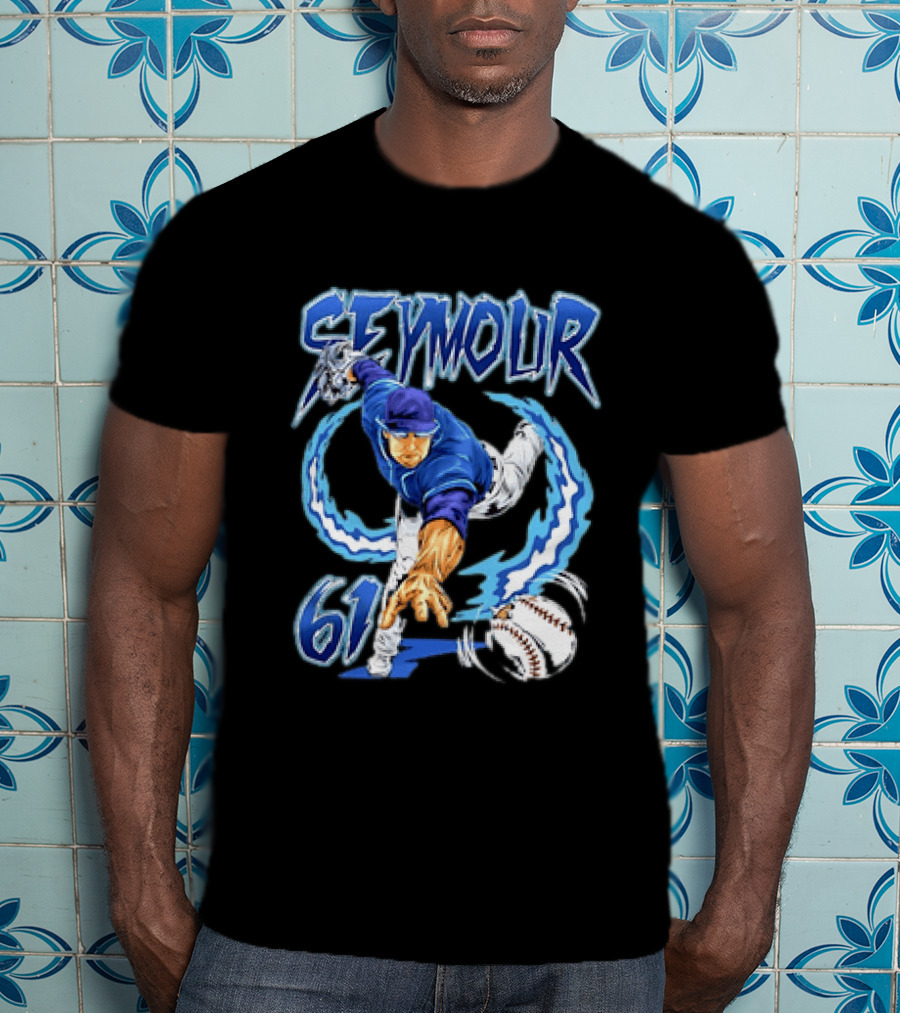 Seymour 61 Pitcher Action Tampa Bay Rays T-Shirt