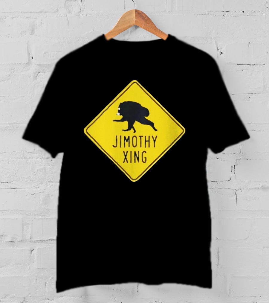 Jimothy Xing Raccoon Sign Crossing T-Shirt
