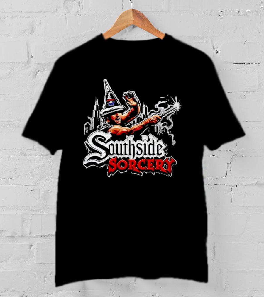 Southside Sorcery Chicago Wizard Magic Skyline Spellbinding T-Shirt