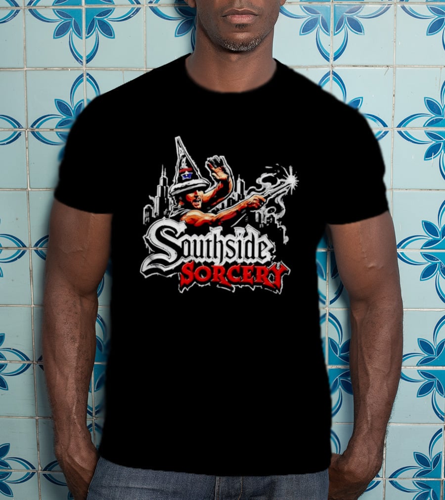 Southside Sorcery Chicago Wizard Magic Skyline Spellbinding T-Shirt