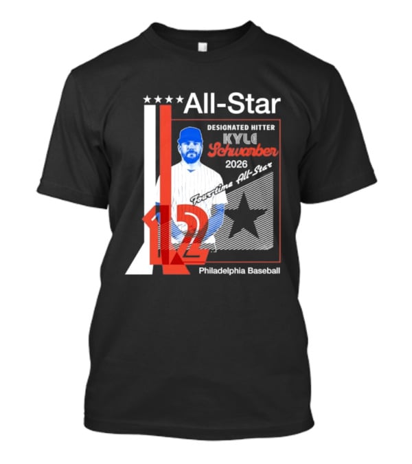Kyle Schwarber Philadelphia Baseball 2026 All Star Designated Hitter Number 12 T-Shirt