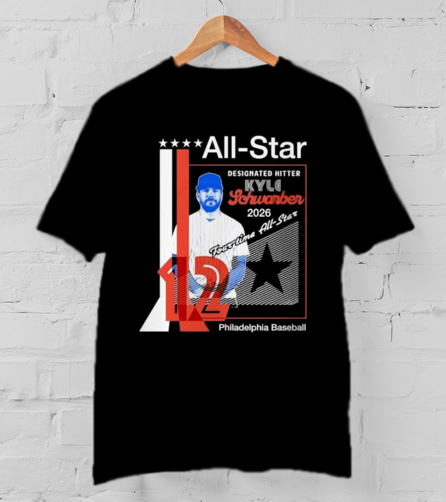 Kyle Schwarber Philadelphia Baseball 2026 All Star Designated Hitter Number 12 T-Shirt