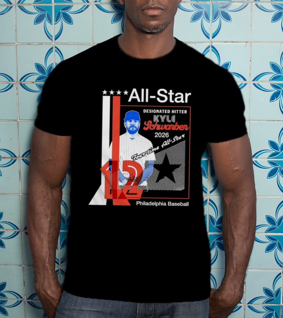 Kyle Schwarber Philadelphia Baseball 2026 All Star Designated Hitter Number 12 T-Shirt