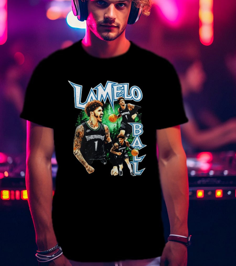 LaMelo Ball Timberwolves NBA Basketball Player Highlights T-Shirt
